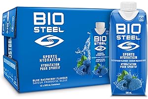BioSteel Canadian Made Sugar Free Sports Drink | Blue Raspberry | 500ml 12-Pack with 5 Essential Electrolytes for Optimal Hyd
