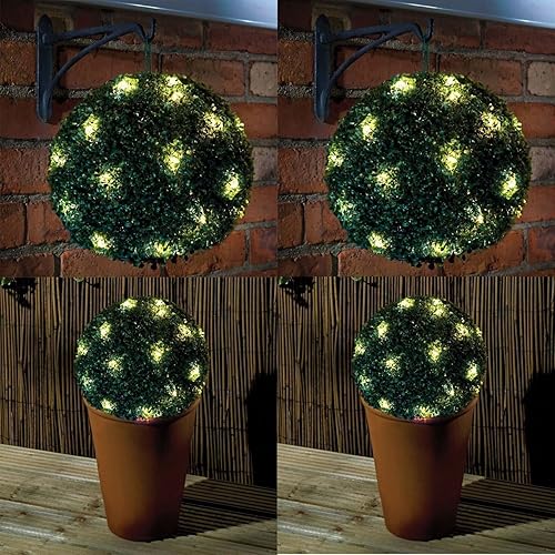 Best Artificial (TM 30cm Holly Ball Christmas Topiary Xmas Hanging