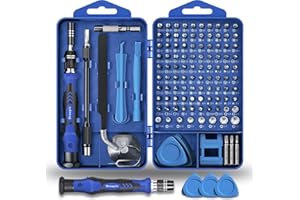 Precision Screwdriver Set, SHOWPIN 122 in 1 Computer Screwdriver Kit, Laptop Screwdriver Sets with 101 Magnetic Drill Bits, Electronics Tool Kit Compatible for Computer, Tablet, PC, iPhone, PS4 Repair