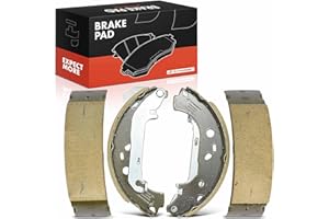 A-Premium Rear Ceramic Drum Brake Shoes Set Compatible with Select Ford Models - Transit Connect 2010 2011 2012 2013, 4 Pcs