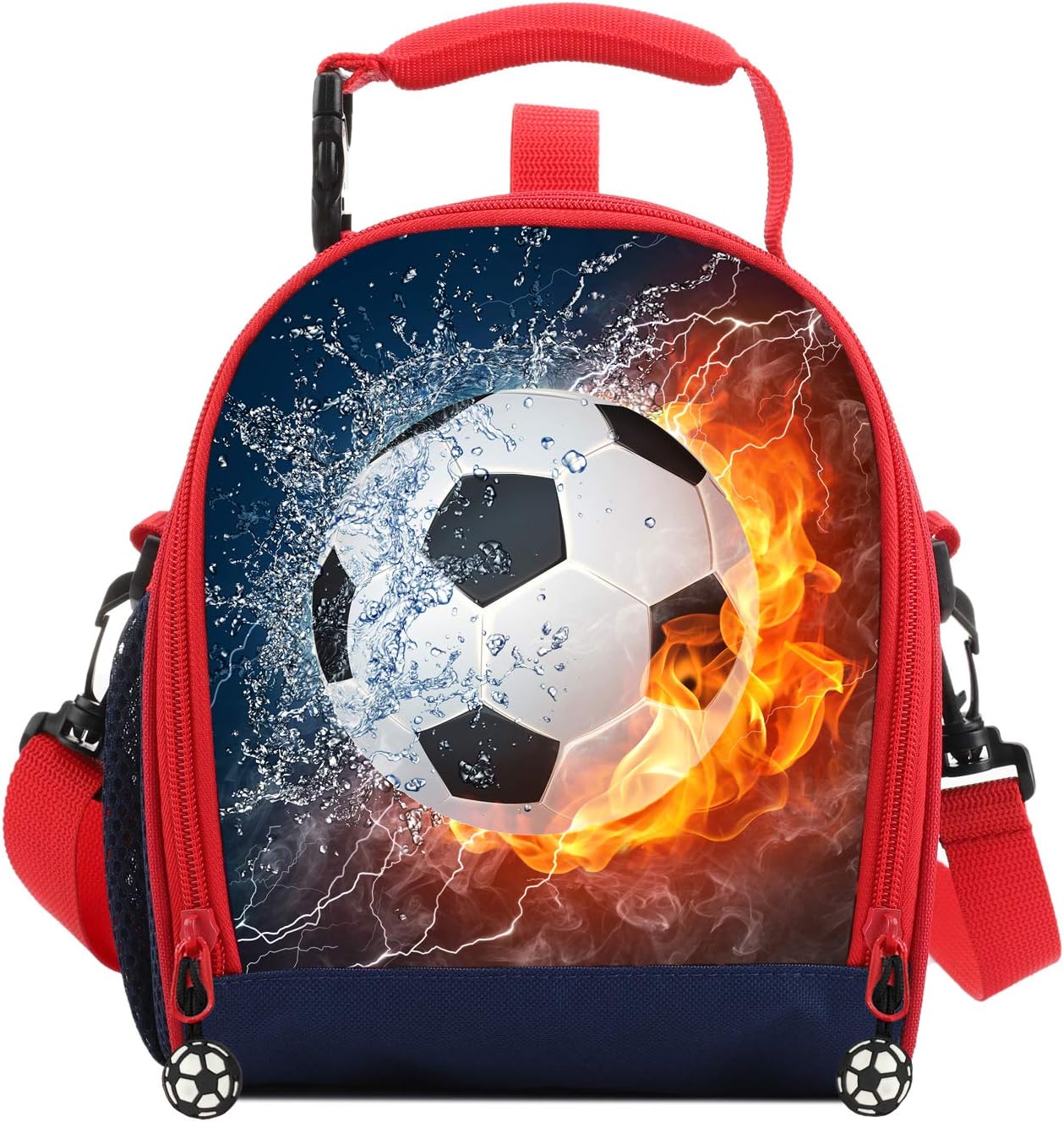 Kids Lunch Box For Boys Resuable Multi Convertible Insulated Thermal Boys Lunch Bags Tote With Shoulder Strap Lunch Box Backpack Sandwich Snack Bags Girls For School 3D Basketball Lunch Bags For Kids