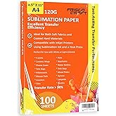 Frisco Crafts Sublimation Paper 8.5 x 11 Inches (100 Sheets) - Subli Paper for Inkjet Printer with Sublimation Ink - High Transfer Rate, Vibrant Colors, 120gsm for T-Shirts, Mugs & More