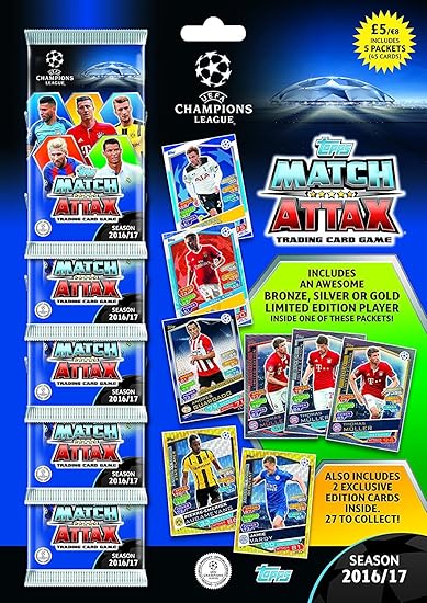 Topps 2016/17 Champions League Match Attax Multipack, Multi Color_New