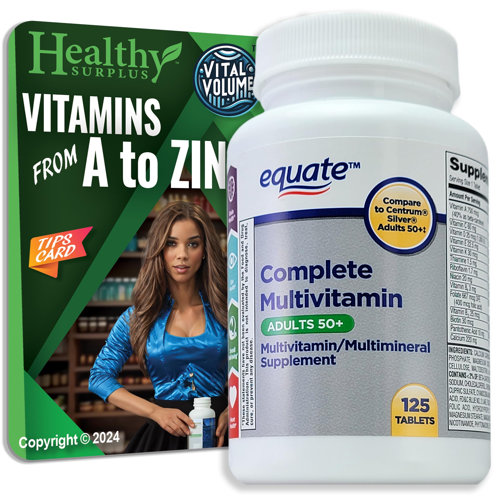 Mua Equate Complete Multivitamin Adults 50+ Supplement 125 Tablets and ...