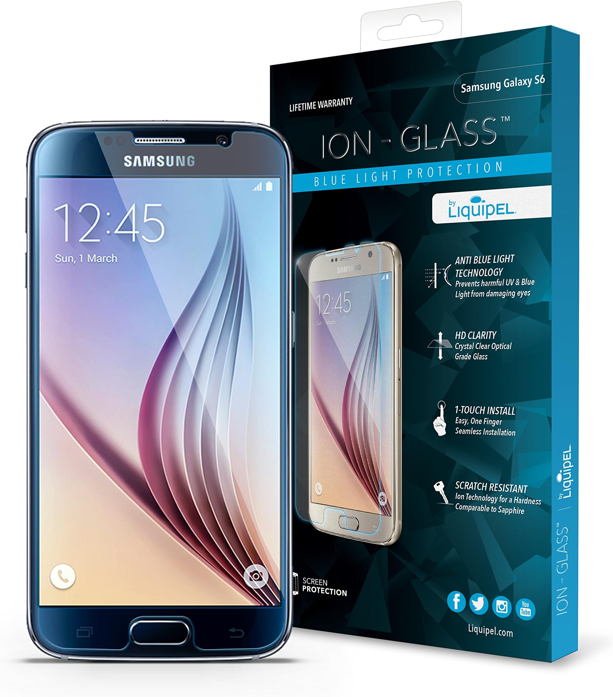 ION-Glass Blue Light Protection by Liquipel for Samsung Galaxy S6