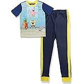 SpongeBob SquarePants Boy's 2 Piece Pajama Set,100% Polyester,Navy,Toddler Size