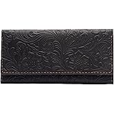 Toros Craft Handmade Western Wallets for Women, Genuine Tooled Leather & Long Credit Card Holder, Cowhide Slim Cell Phone Case, Large Capacity, Cute Clutch & Purse & Handbag