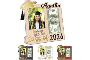 UBJVA Personalized Graduation Gifts Money Holder 2024 Custom Name Cash Card Box with Photo Slot Class of 2024 Money Holder fo
