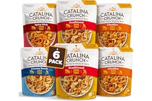 Catalina Crunch Protein Snack Mix with Cheese Crisps | 10g Protein, 1g Sugar per Serving | Good Source of Fiber, Keto, Gluten Free | Variety Pack (Pack of 6) - Packaging May Vary