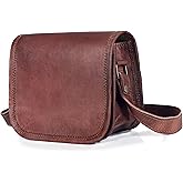 cuero 7 inch Small Handmade Crossbody Shoulder Genuine Leather iPad/Tablet Vintage Messenger Bag For 6.5 inch iPad Pro for Women Men