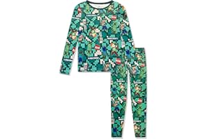 Cuddl Duds Boys Thermal Underwear Set - Spiderman, Pokemon, Minecraft, Super Mario Designs - Kids Long John Base Layer
