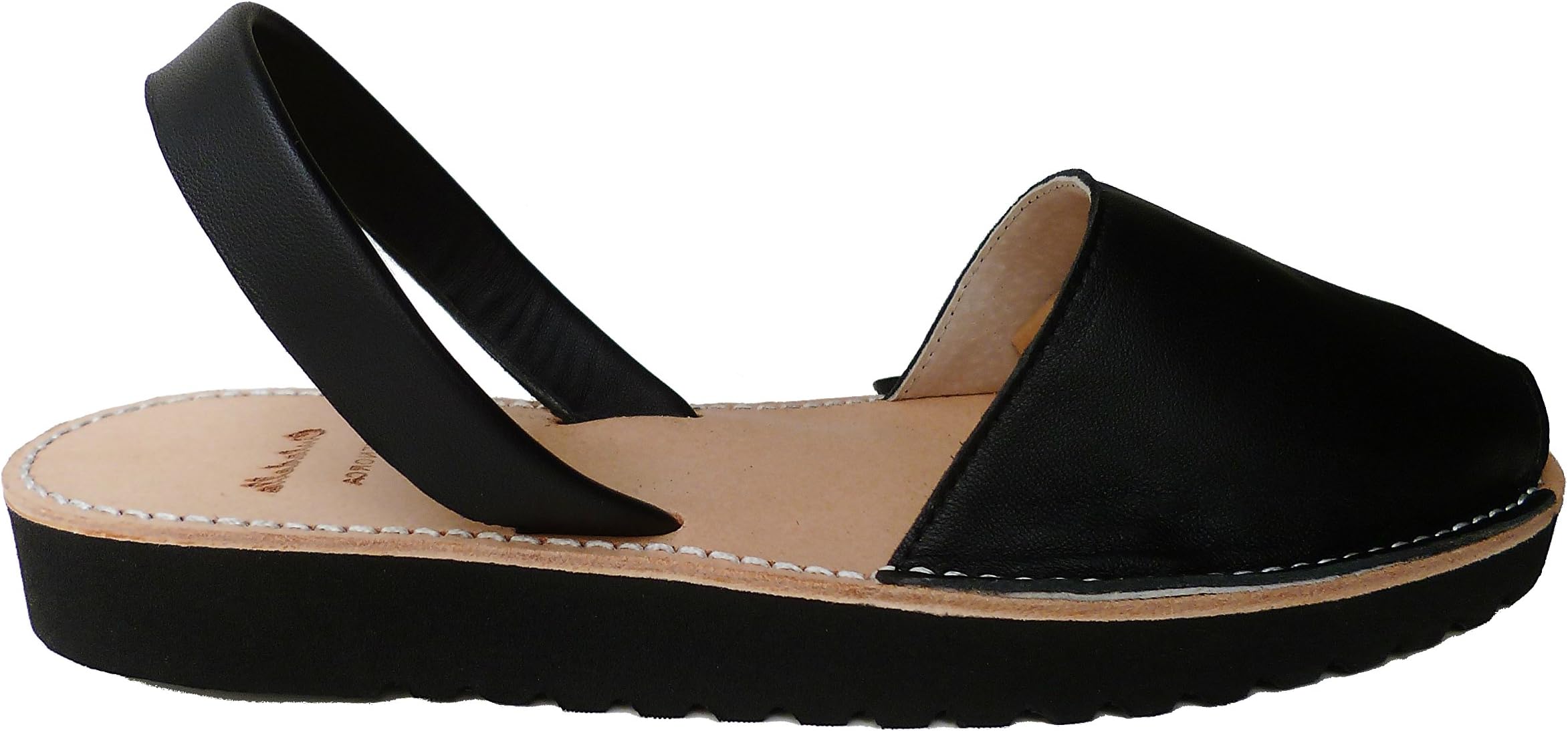 Menorquin Avarcas with Wedge/Platform of 2.5 cm. Menorcan Sandals, Avarcas Menorquinas, Leather, Abarcas