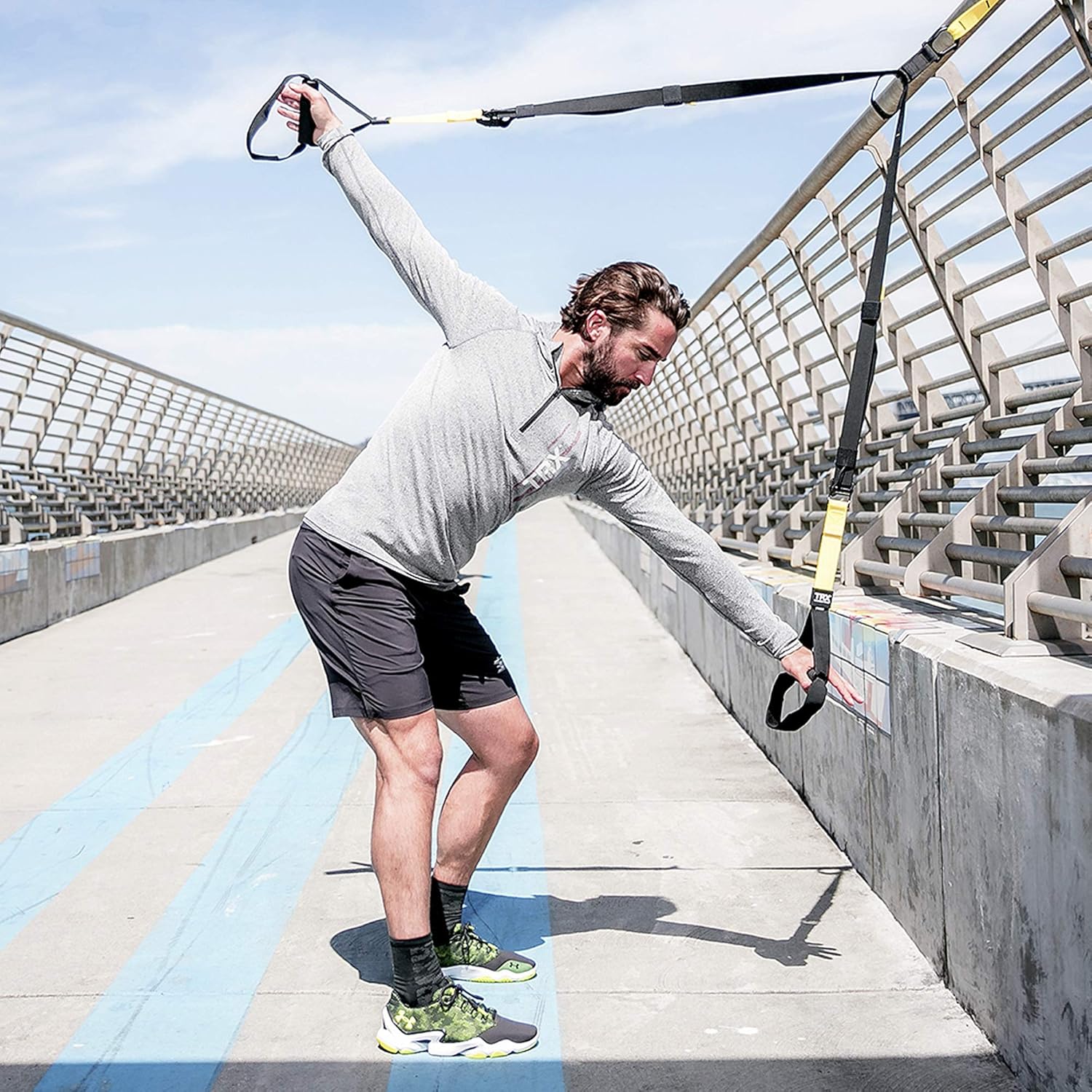 TRX All In One Home Gym Bundle: Includes All-In-One Suspension Trainer, Indoor & Outdoor Anchors, TRX XMount Wall Anchor, 4 Exercise Bands & Shaker Bottle​ : Sports & Outdoors