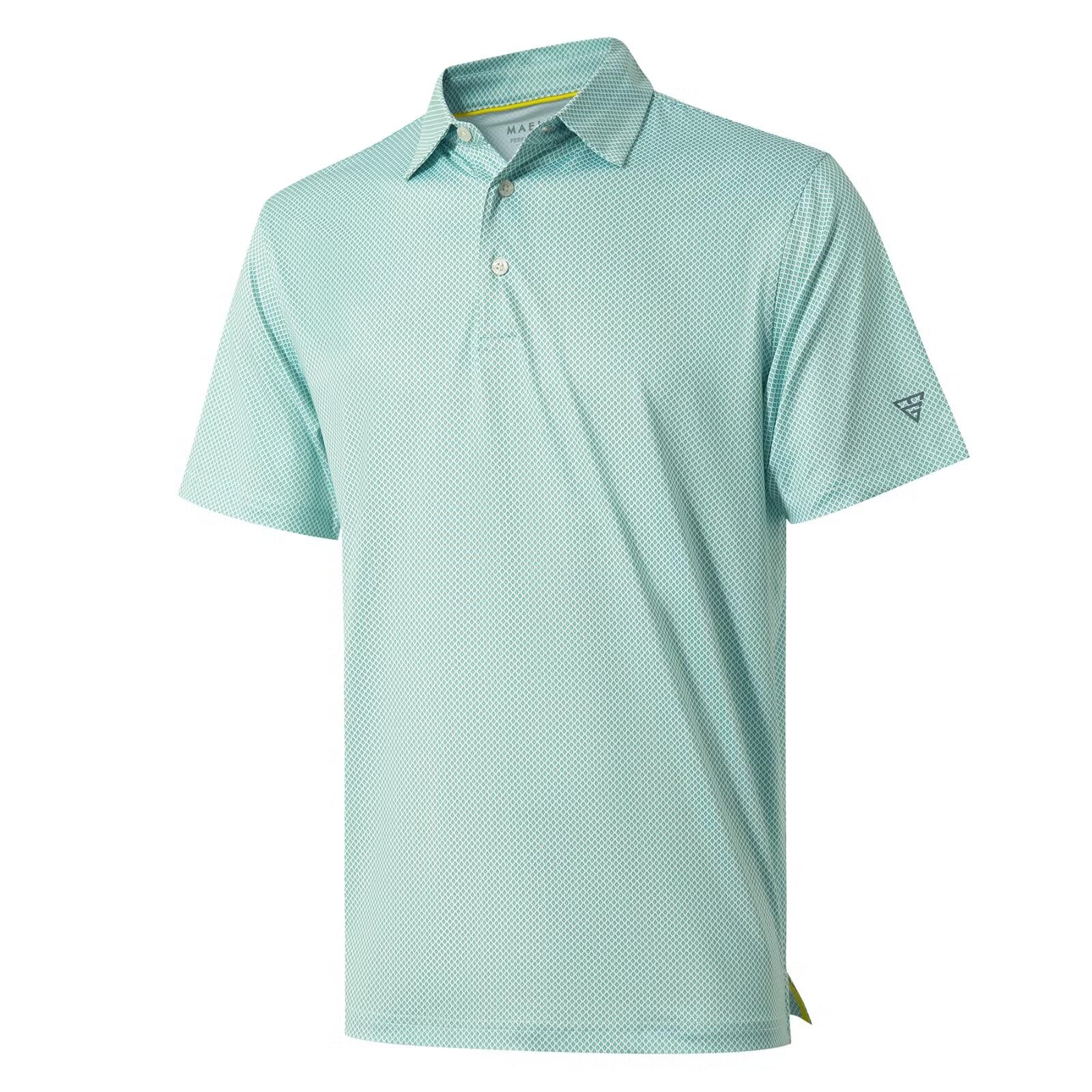 Men's Golf Shirts Dry Fit Short Sleeve Print