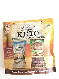 Nature’s Garden Probiotic Keto Variety Snack Packs (18 Bags) (Keto Snack Mix; Chocolate Keto Mix)