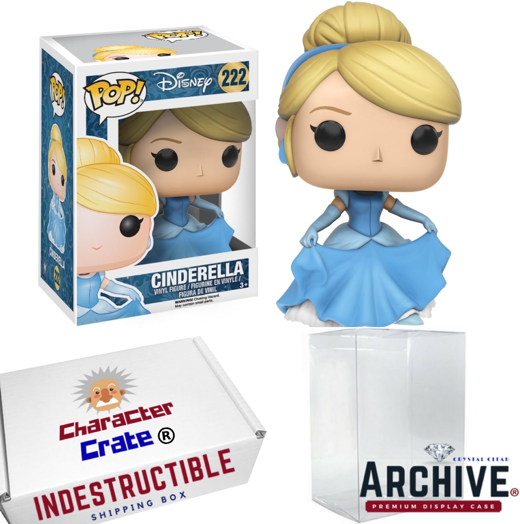 Funko Pop! Disney Classic Cinderella Dancing, Concierge Collectors Bundle Vinyl Figure