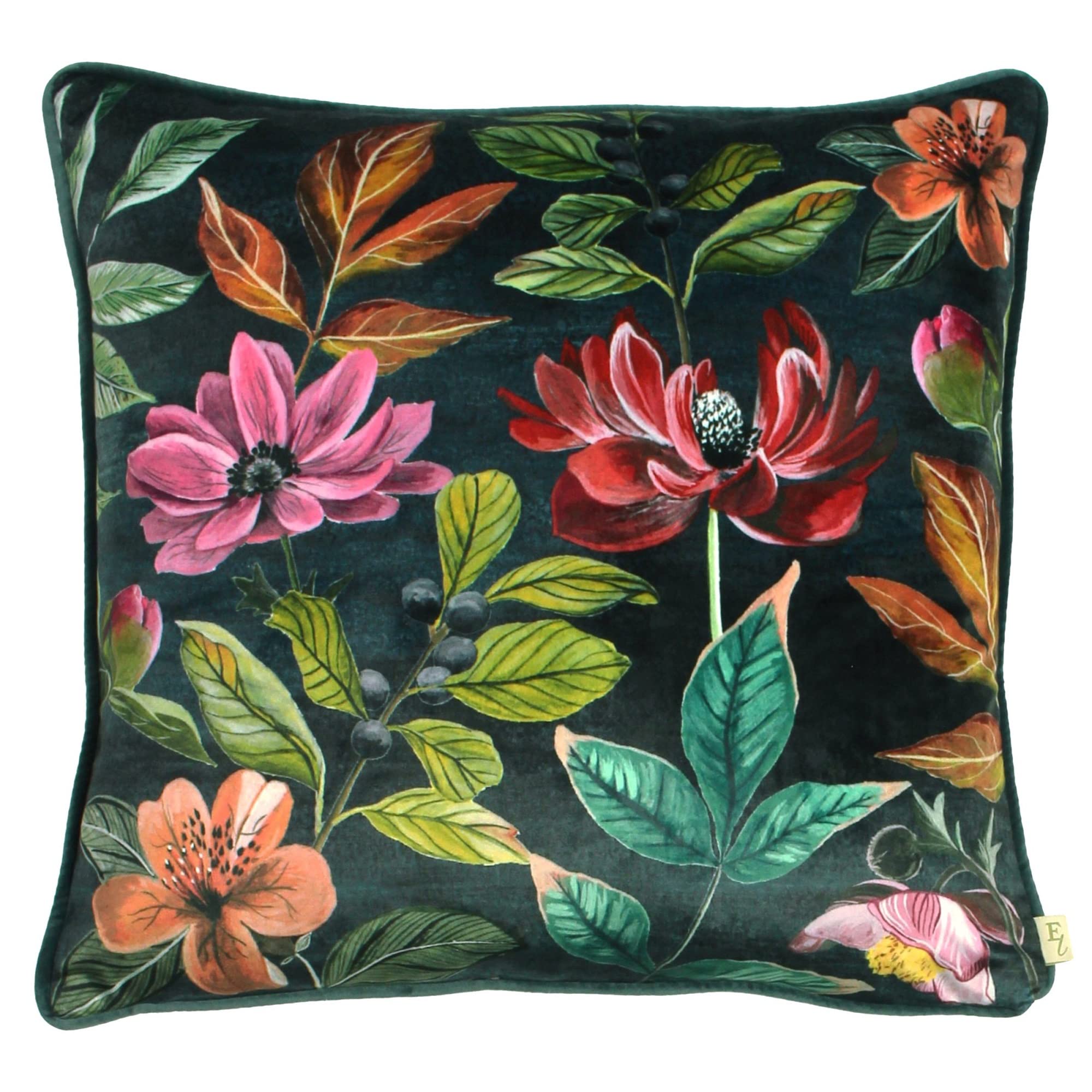 Evans Lichfield Midnight Garden Cushion Cover, Winter Floral, 43 x 43cm