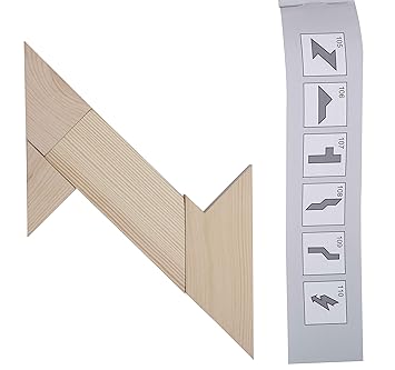 LifeKrafts Set of 4 Pieces Handcrafted Wooden Puzzle for All Age Groups  Brain Teasers  IQ Enhancer .Make More Then 100 Puzzle Shapes. All Age Groups ( 5 -99 Years).