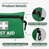 General Medi Mini First Aid Kit 92 Pieces Travel Home Office Vehicle Green view 3