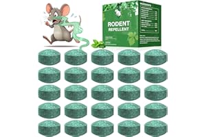 CREATEFUN Mouse Rodent Repellent, 25 Pack Peppermint Oil Mouse Traps for Rat Mice, Ant, Roach, Spider, Squirrel, Nature Mouse Deterrent for Indoor Outdoor Use, for Garden & Home, Family & Pet Safe
