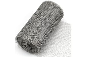 XIZAO Wire Mesh for Mice Control 7.8” X 13.1Ft Hole Fill Fabric Gap Blocker Stainless Steel Wire Mesh Roll Flexible Stretchy Fabric DIY Kit for Garden House Rodent