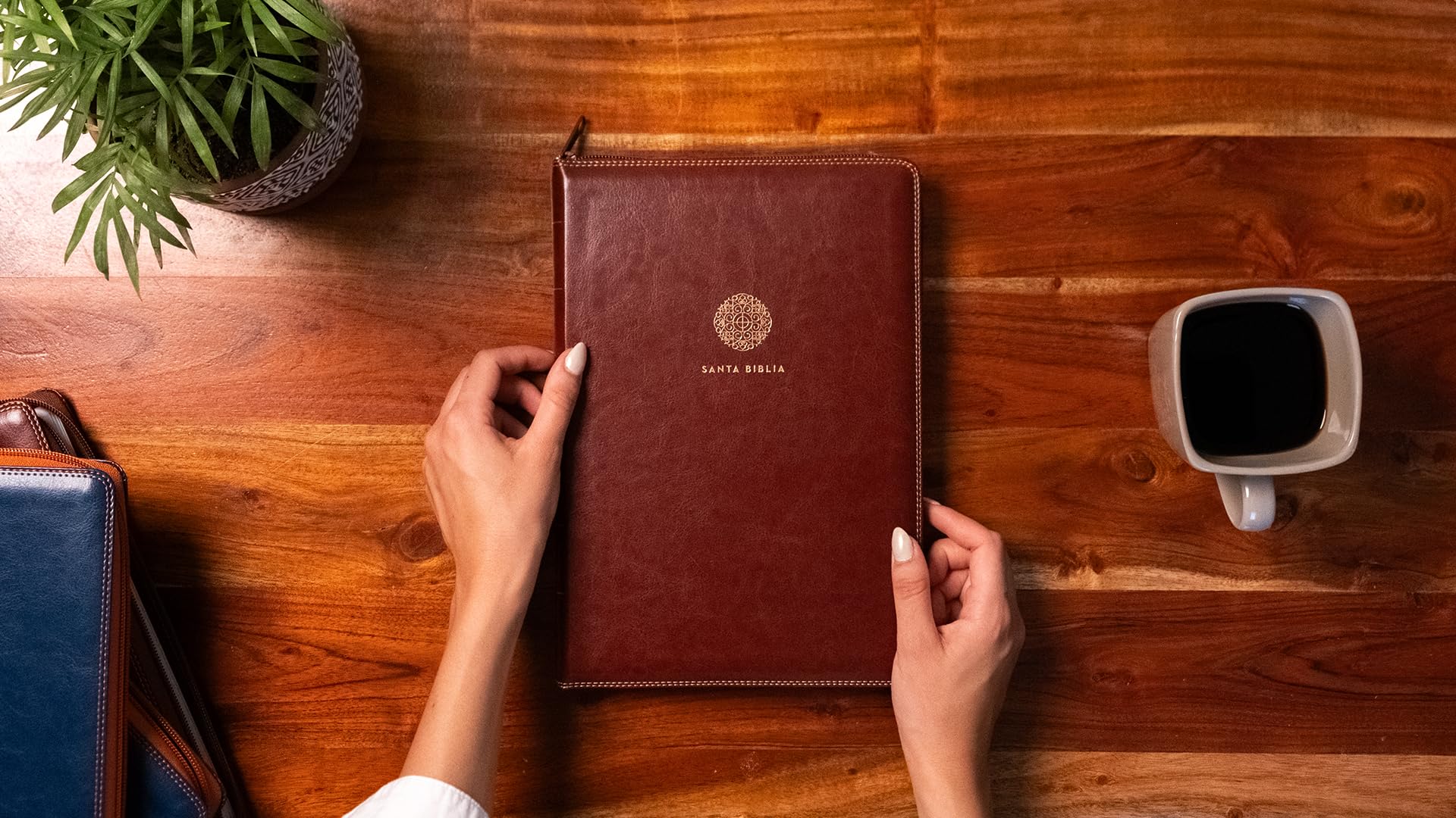 RVR60, Santa Biblia, Letra Supergigante, Leathersoft, Café, con Cierre, Comfort Print (Spanish Edition)