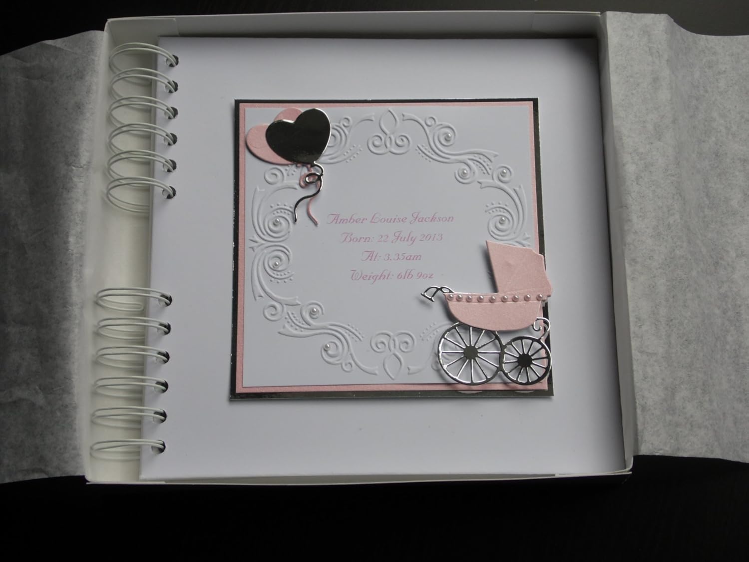 personalised baby girl photo album