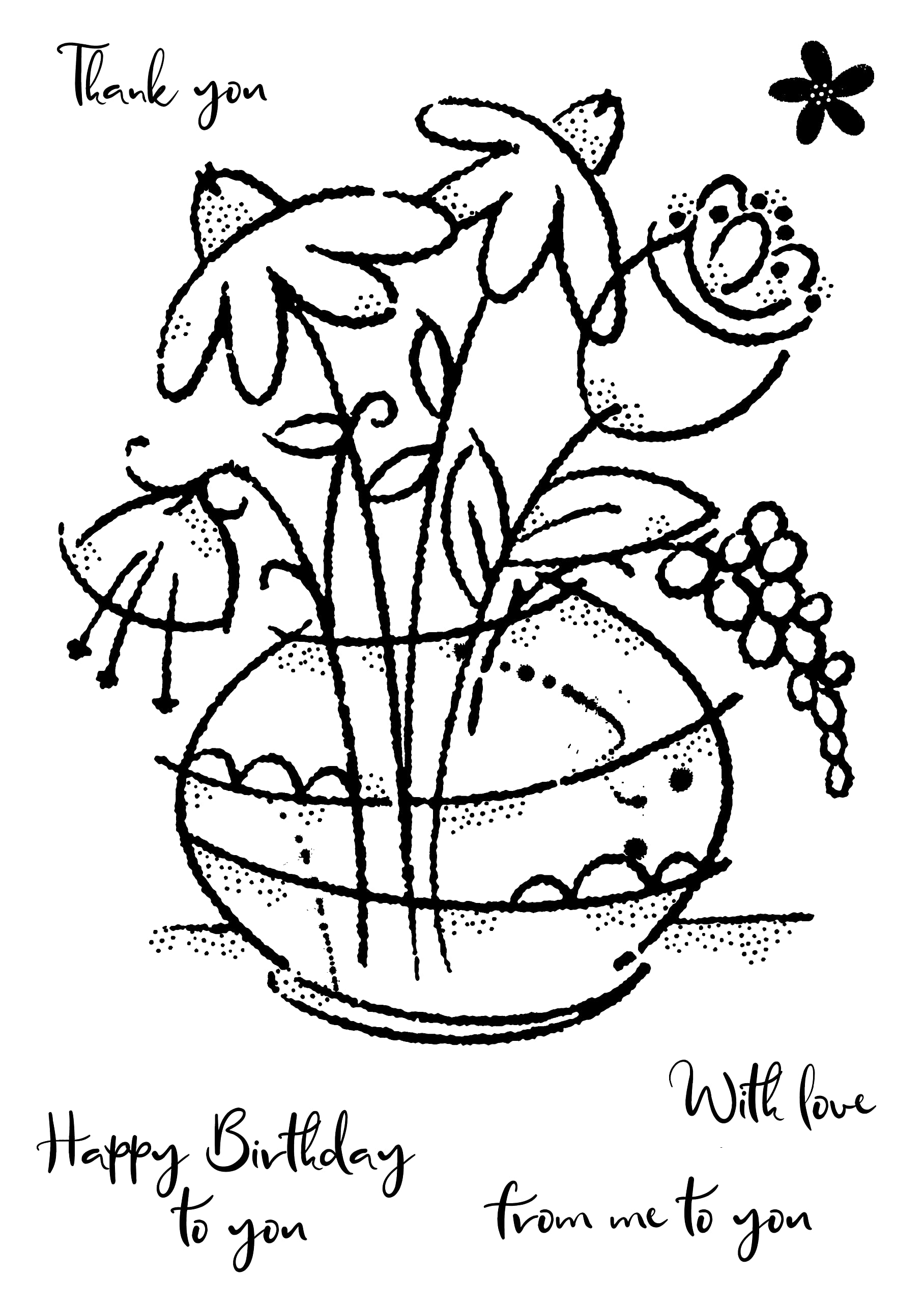 Woodware Francoise Collection - Clear Magic Stamp Set - Floral Bouquet, Transparent, A6, FRS913