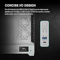 GAMDIAS White Mid Tower Gaming Computer Case