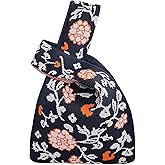 Small Crochet Knit Tote Wrist Bag, Portable Knot Sleeve Handle Bag Cute Wristlet Pouch Purse for Women