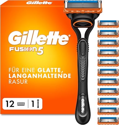 Fusion 5 Rasierer Herren, Nassrasierer, Metall, Schwarz