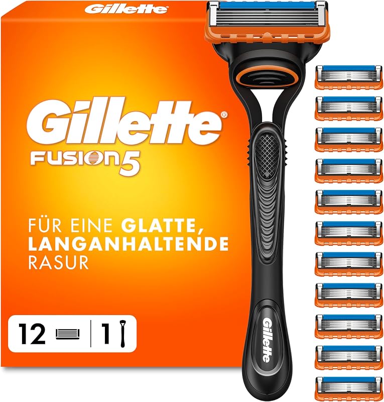 Fusion 5 Rasierer Herren, Nassrasierer, Metall, Schwarz