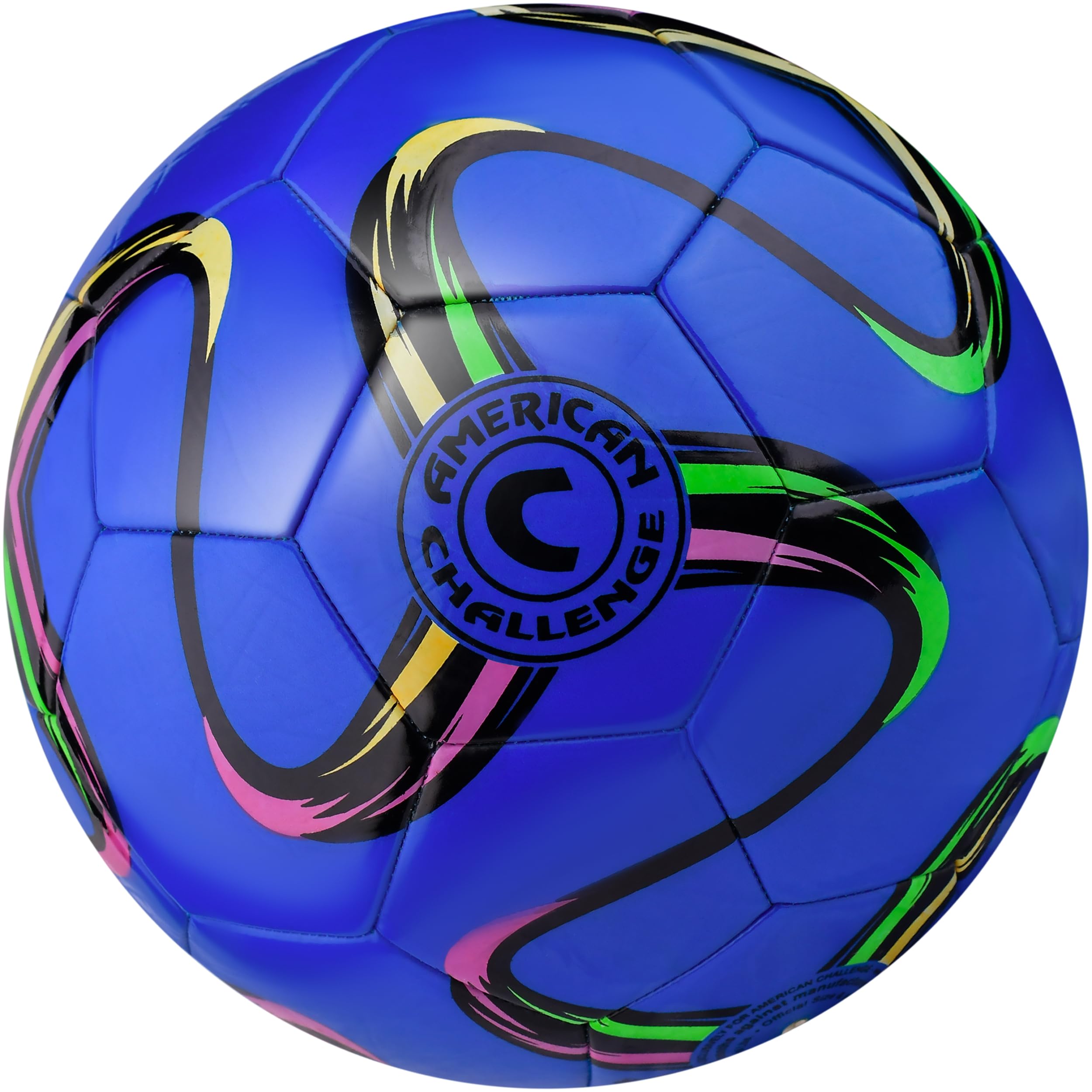 Photo 1 of American Challenge Brasilia Soccer Ball – Soccer Ball Size 5, 4, 3 & 2 – for Youth & Adults – Ideal for Practice, Training & Grass Fields (Blueberry, 4)
