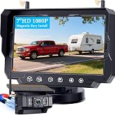 Rohent Solar Wireless Backup Camera for Trucks: 7" HD 1080P Monitor, 1-Min Easy Magnetic Install, Night Vision, Dual Antenna Boost Signal for Pickups - Designed for Long-Distance Drivers and Campers