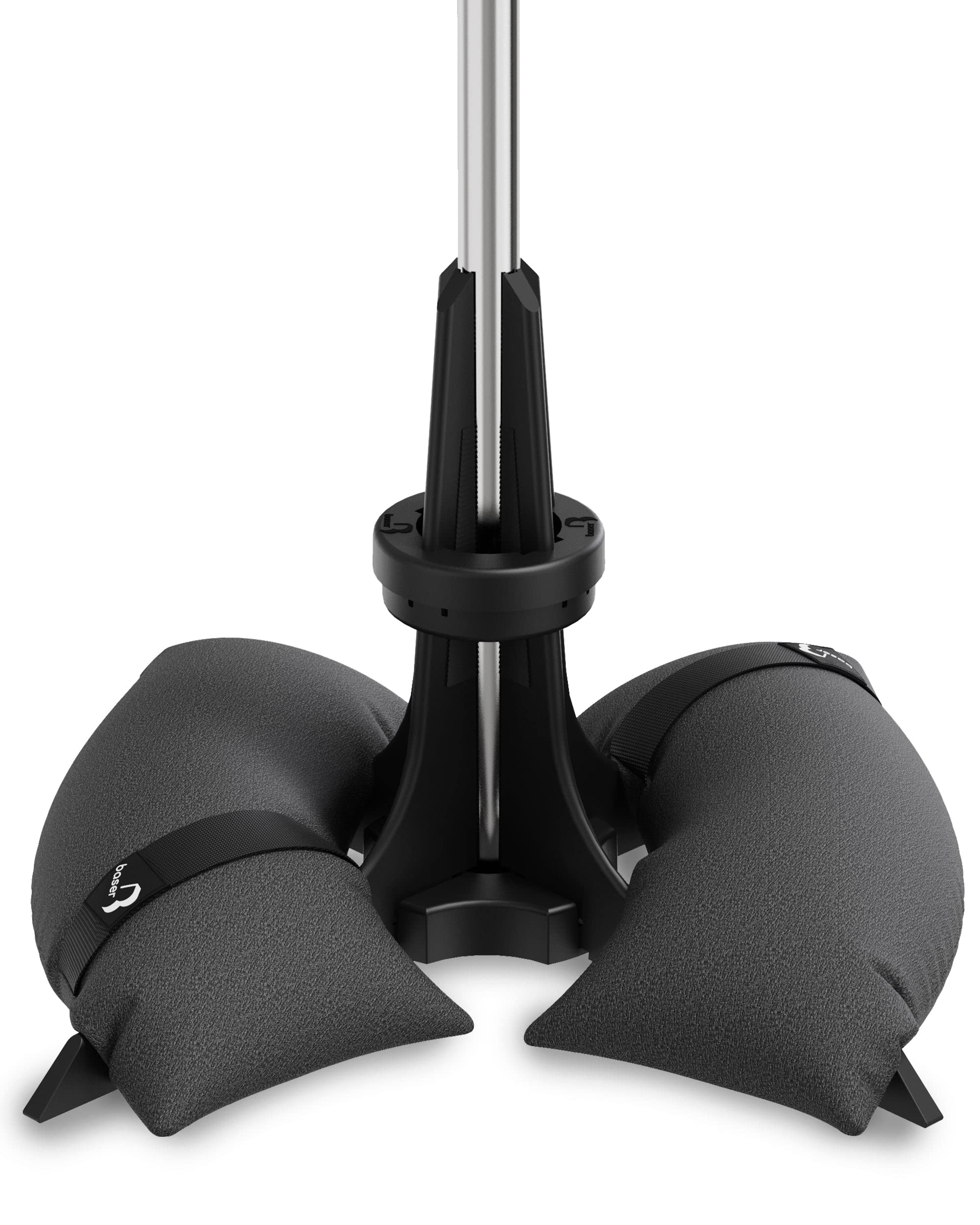 Baser Original Umbrella Base with Fillable Sandbags - Patio Stand Fits 25 to 48 mm Poles - Stable Outdoor Holder with BaseLock System - Sand Filled Design