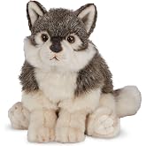 Bearington Nanook Wolf Stuffed Animal - 13" Soft, Cuddly, and Realistic Wolf Plush Toy with Floppy Body - Adorable Lifelike Wolves Stuffie Gift for Kids, Wildlife Enthusiasts, and Plush Collectors