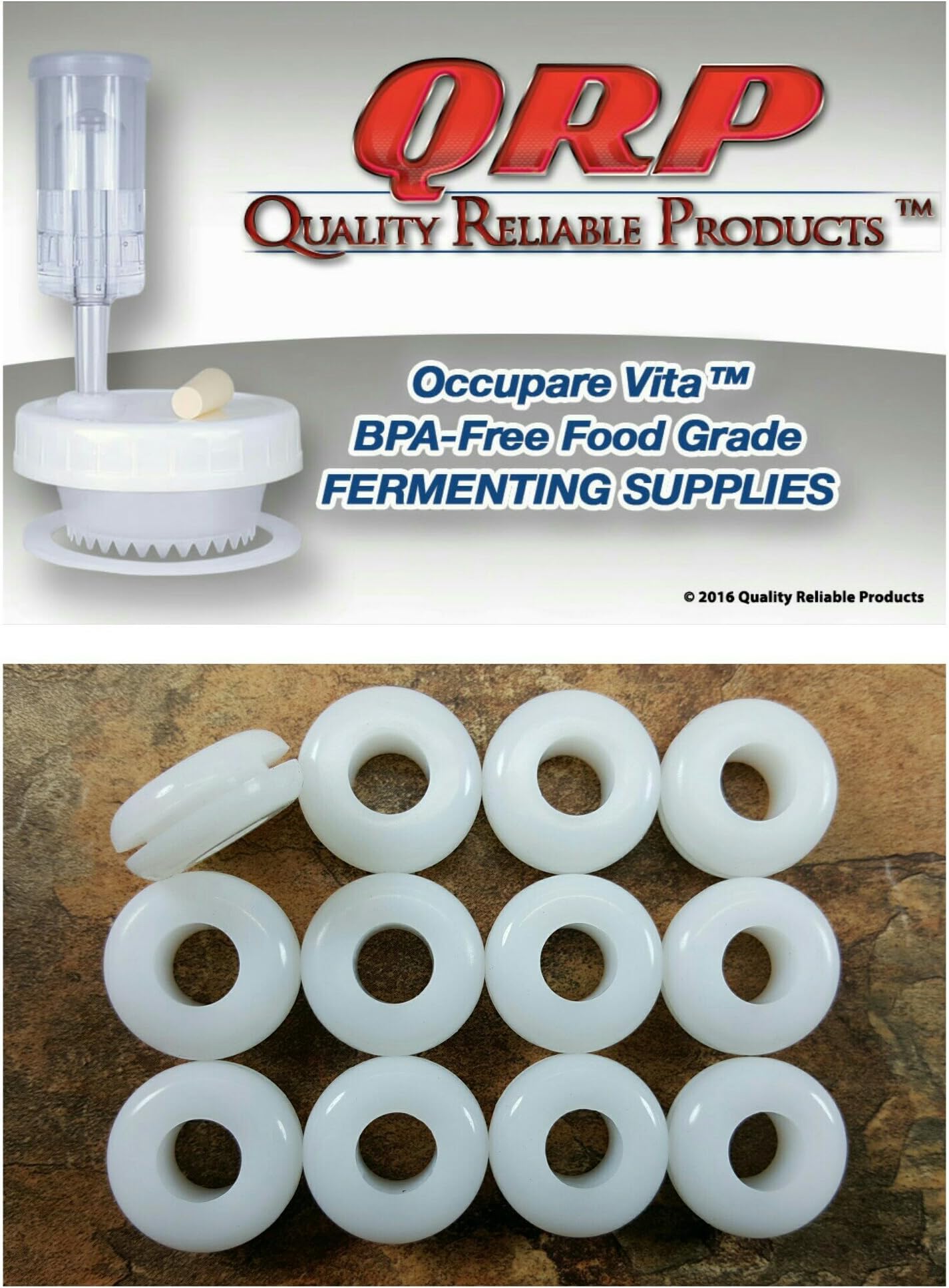 12 GROMMETS BPA-free Food Grade Silicone for Fermenting in Mason Jars