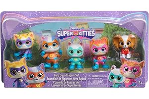 Disney Junior SuperKitties Hero Squad 5-Piece Figure Set, Kids Toys for Ages 3 Up by Just Play
