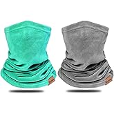 Dymex 2 PCS Kids Neck Warmer Gaiter Winter Fleece Neck Cover Balaclava Windproof Face Cover Mask for Ski Motorcycle