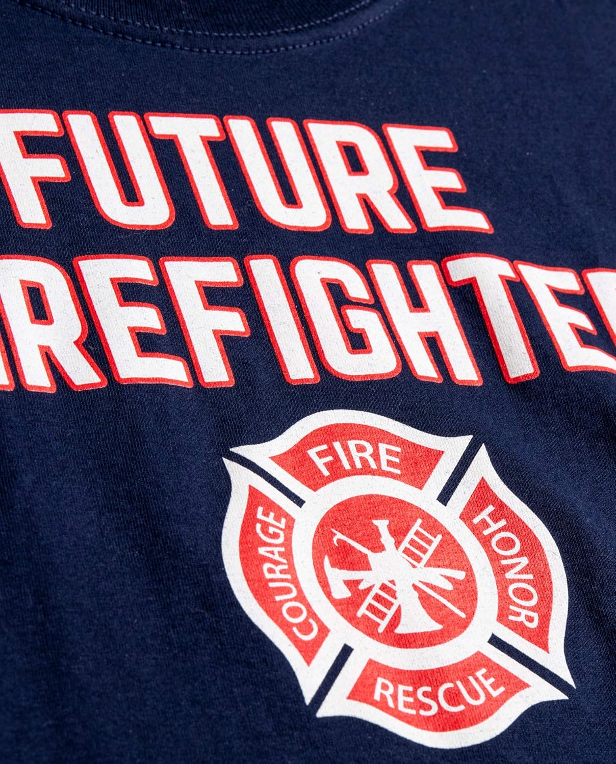 Future Firefighter | Cute Kid's Fire Fighter Badge Boy Girl Child Youth T-Shirt: Clothing