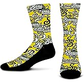 For Bare Feet SAVANNAH BANANAS Montage Crew Sock Team Colors Large