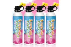 Merear Gender Reveal Fire Extinguisher 4 Packs, Gender Reveal Ideas, Girl Baby Reveal Party Idea for Gender Reveal Decorations(Pink)