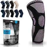 POWERLIX Knee Support for Women Men Pink Medium Knee Brace Sleeve