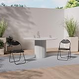Nyxi Paris Faux Leather Padded Folding Chair Black 1 x Chair view 2