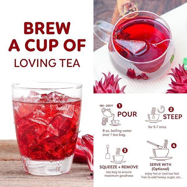 INDOCHINE BLENDS LOVING TEA | HIBISCUS FLOWER, ROSE TEA, ROSEMARY TEA, AND BLACK TEA | 2G X 50 TEA BAGS| SUGAR-FREE, CAFFEINE-FREE HERBAL TEA | PYRAMID CHAMBER TEA BAGS | RICH IN NATURAL GOODNESS AND FLAVOR