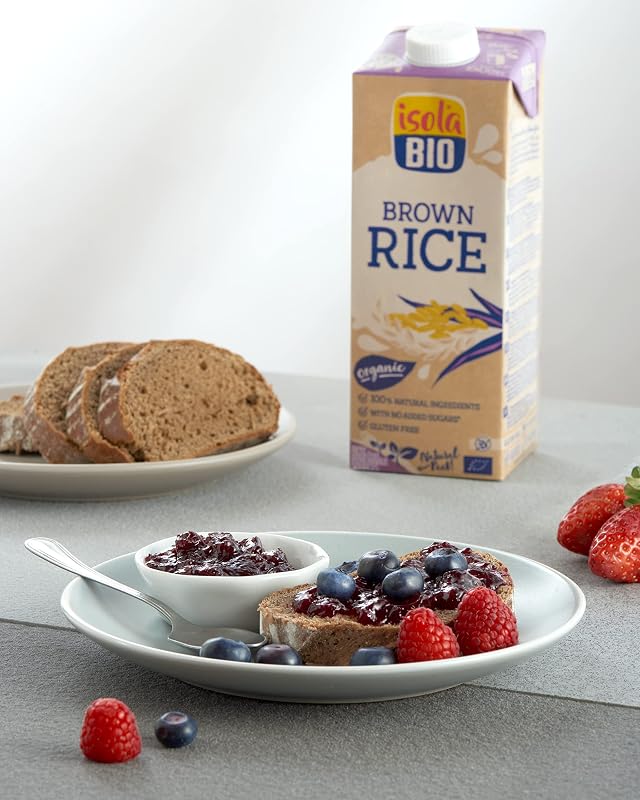 - Bebida de arroz integral com legumes biológicos - embalagem de 6 x 1L