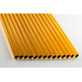 Devardi Glass Boro Rods, 1 lb, COE 33, Transparent Yellow 8mm Borosilicate Solid Rods