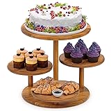 HURZMORO 4 Tier Round Cupcake Tower Stand for 50