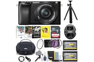 Sony Alpha a6100 APS-C Mirrorless Interchangeable-Lens Camera with 16-50mm Lens Bundle with Accessories (9 Items)