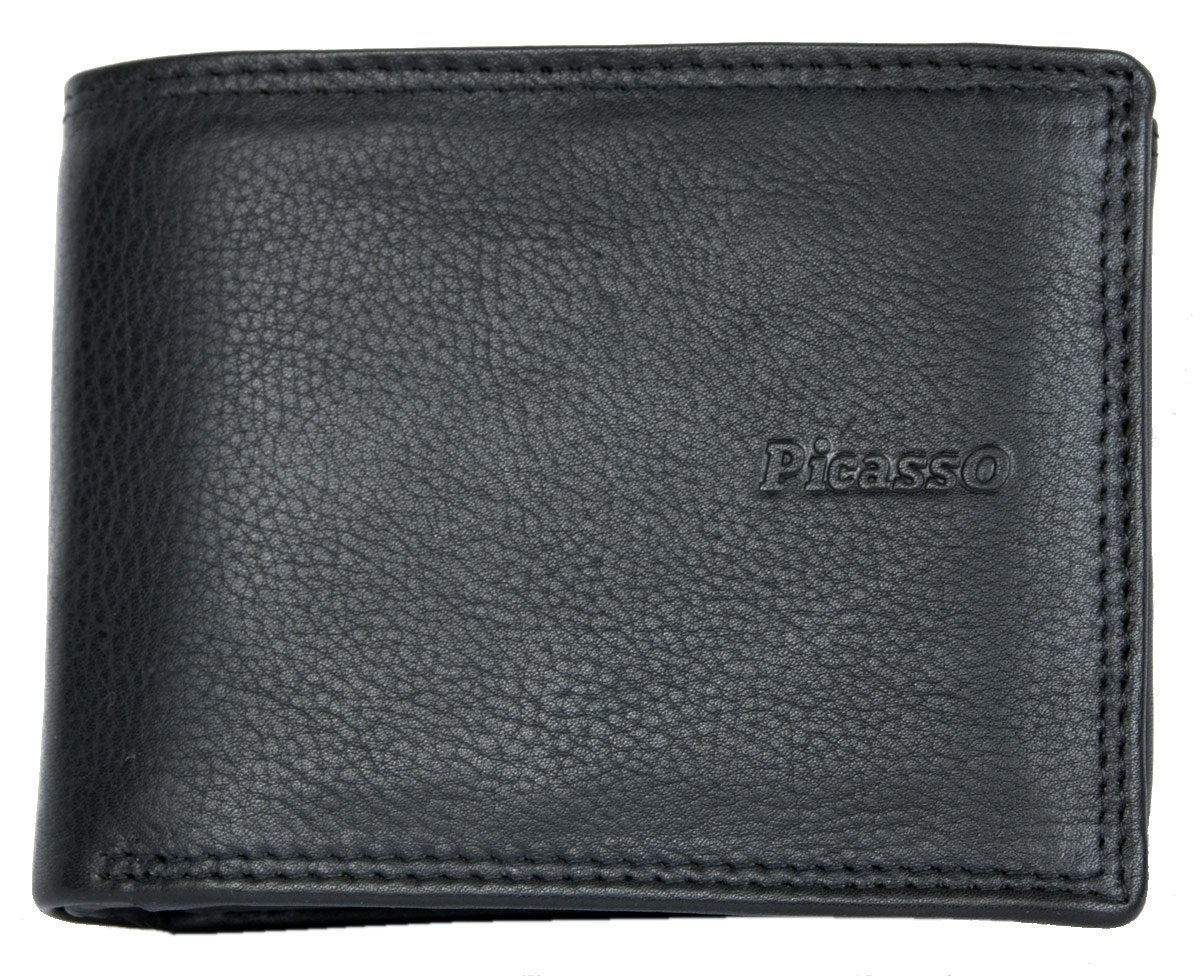 Picasso Men's Black Genuine Leather Wallet
